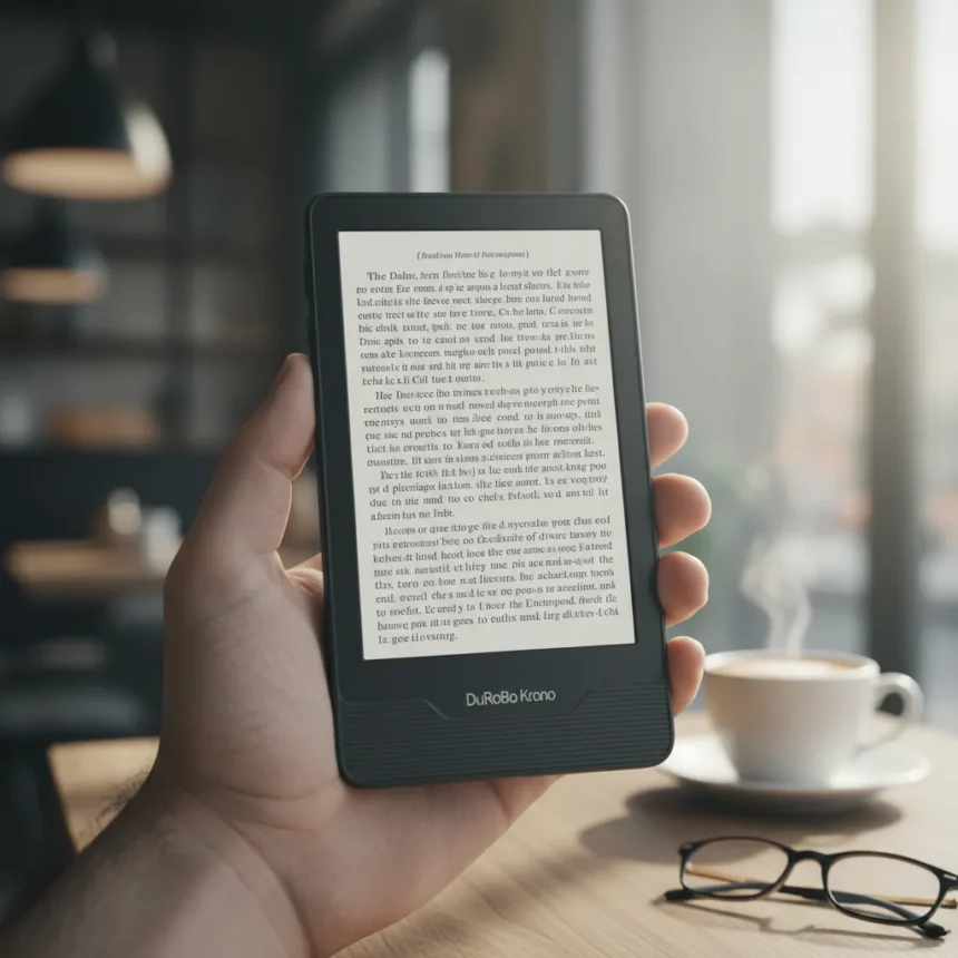DuRoBo Krono E-reader Proves Phone-sized Screens Can Actually Work — AI-generated illustration