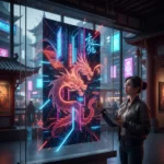 Eastern cyberpunk aesthetic redefines digital art globally — AI-generated illustration