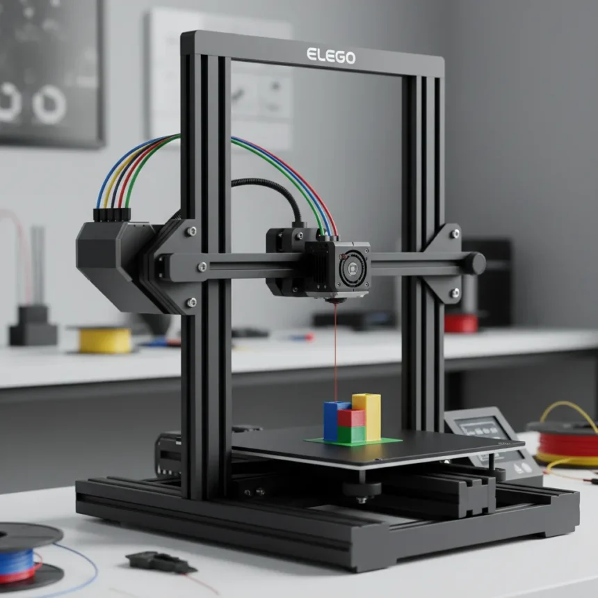 Elegoo CANVAS System Finally Brings Multi-Colour to Centauri Carbon — AI-generated illustration