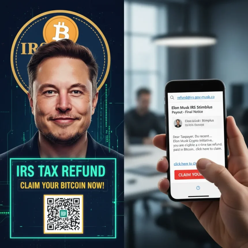 Elon Musk tax refund scam exploits IRS branding for crypto theft