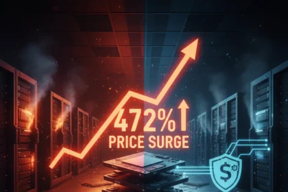 Enterprise SSD pricing surges 472%, forcing storage rethink — AI-generated illustration