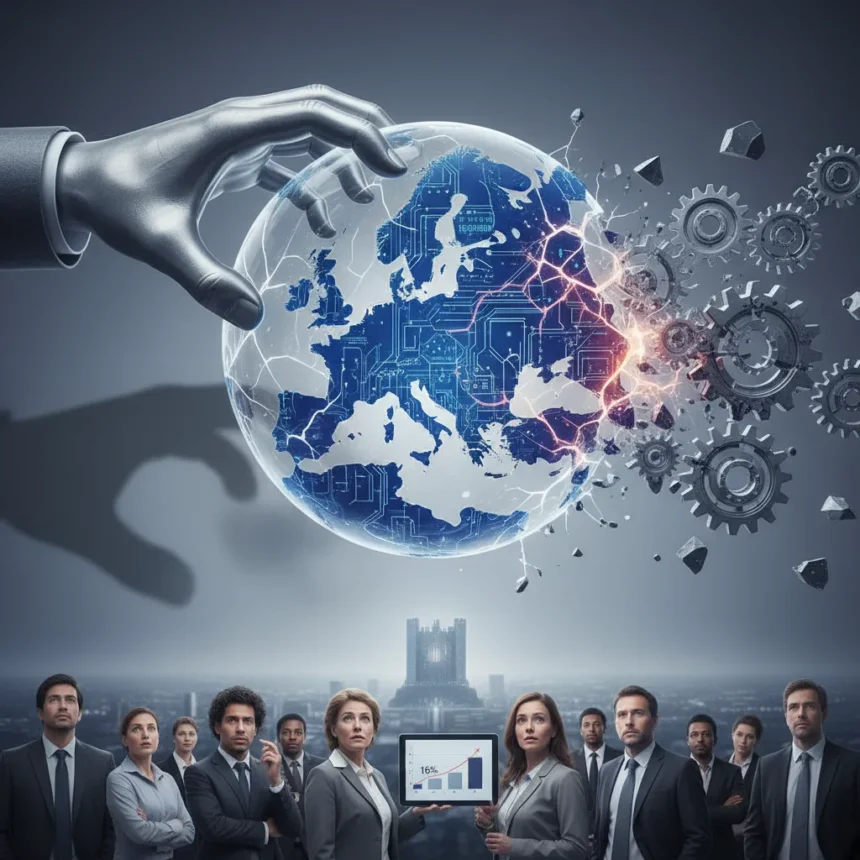 Europe's tech sovereignty push faces brutal reality check — AI-generated illustration