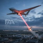 FAA approves military laser drone weapons in US airspace — AI-generated illustration