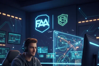 FAA Targets Gamers for Air Traffic Controller Roles — AI-generated illustration
