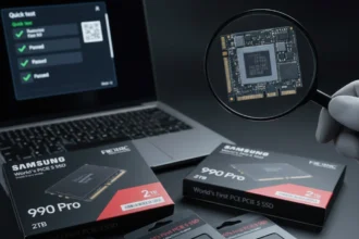 Fake Samsung 990 Pro SSDs Flood Europe With Near-Perfect Counterfeits — AI-generated illustration