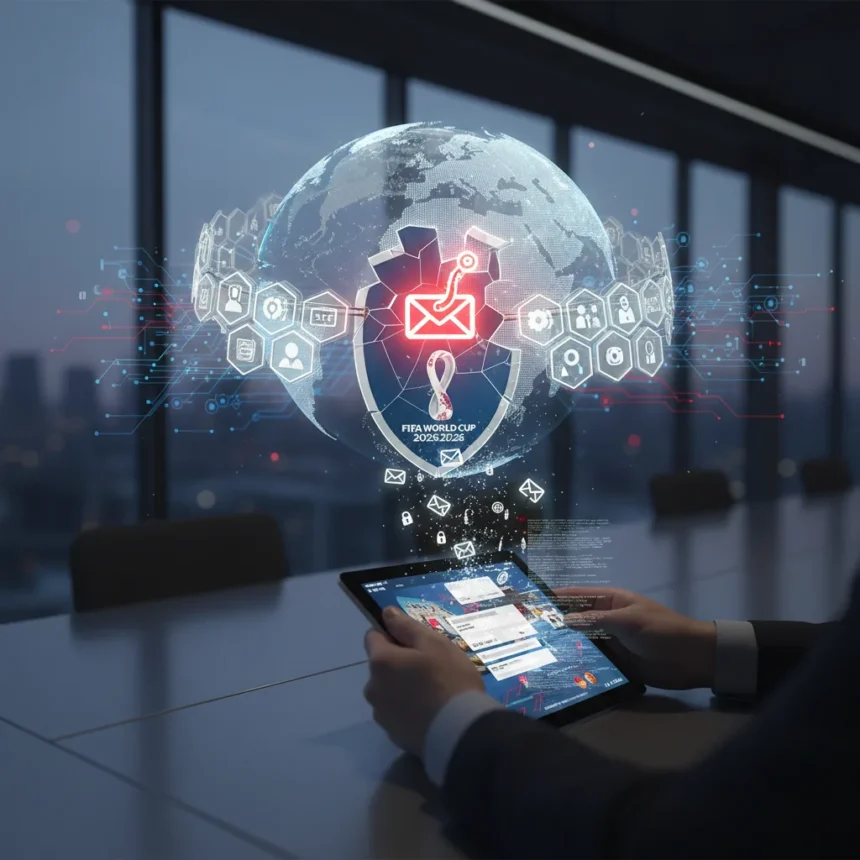 FIFA World Cup 2026 partners expose fans to email fraud — AI-generated illustration