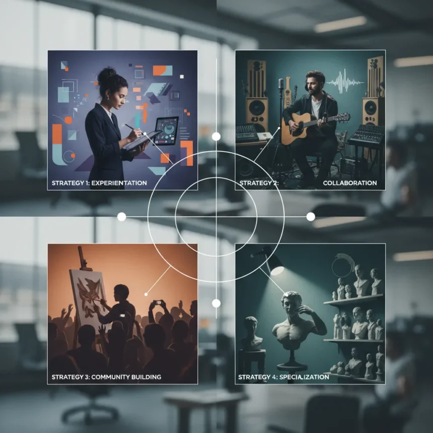 Finding your creative niche: 4 artist strategies that work — AI-generated illustration