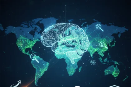 First Advantage background checks: global reach, AI power — AI-generated illustration