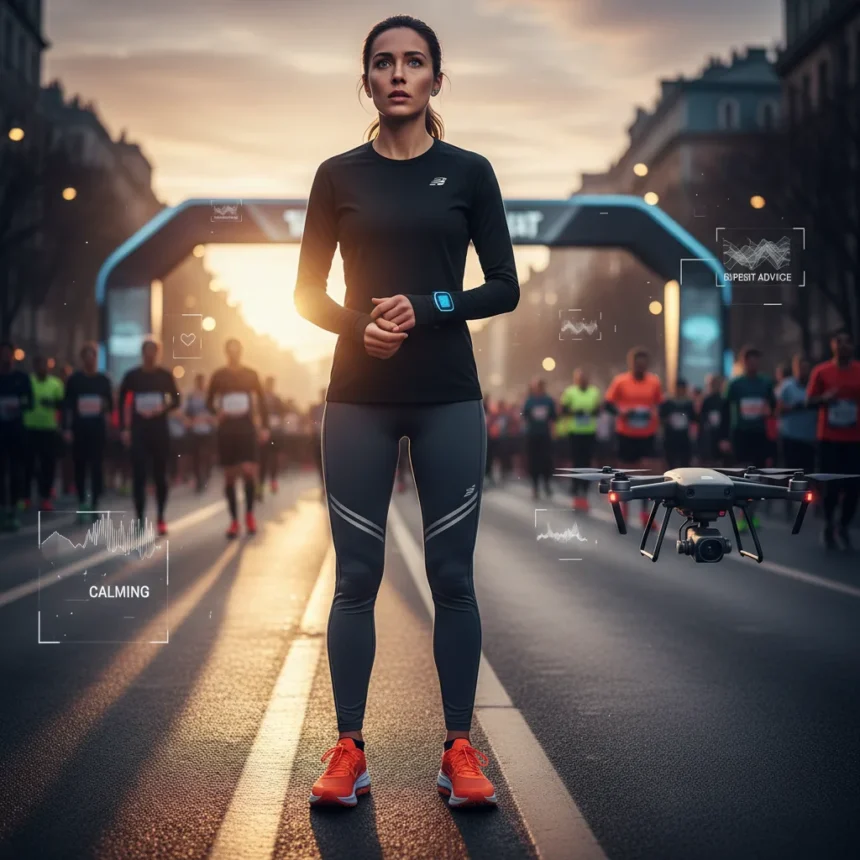 First marathon nerves? Here's what experts say to do — AI-generated illustration