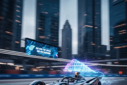 Formula E GEN4 car redefines EV racing with 600kW power — AI-generated illustration