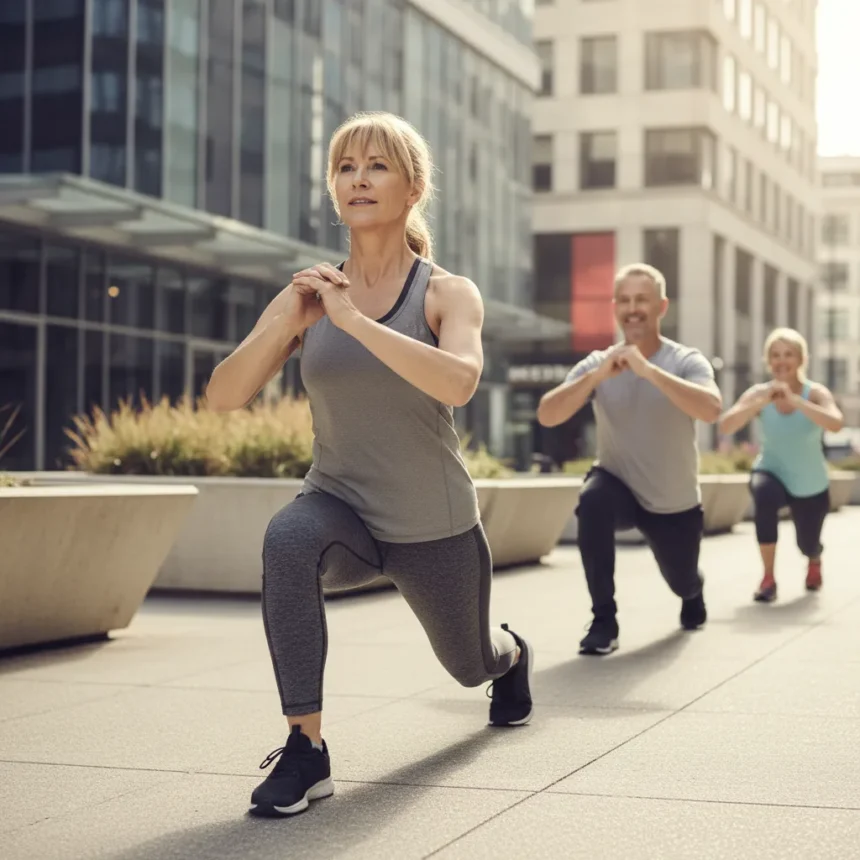 Forward lunge is the best move over-50s aren't doing — AI-generated illustration