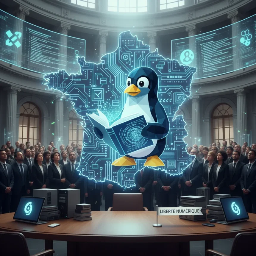 France's Linux switch signals a seismic shift in government tech sovereignty — AI-generated illustration