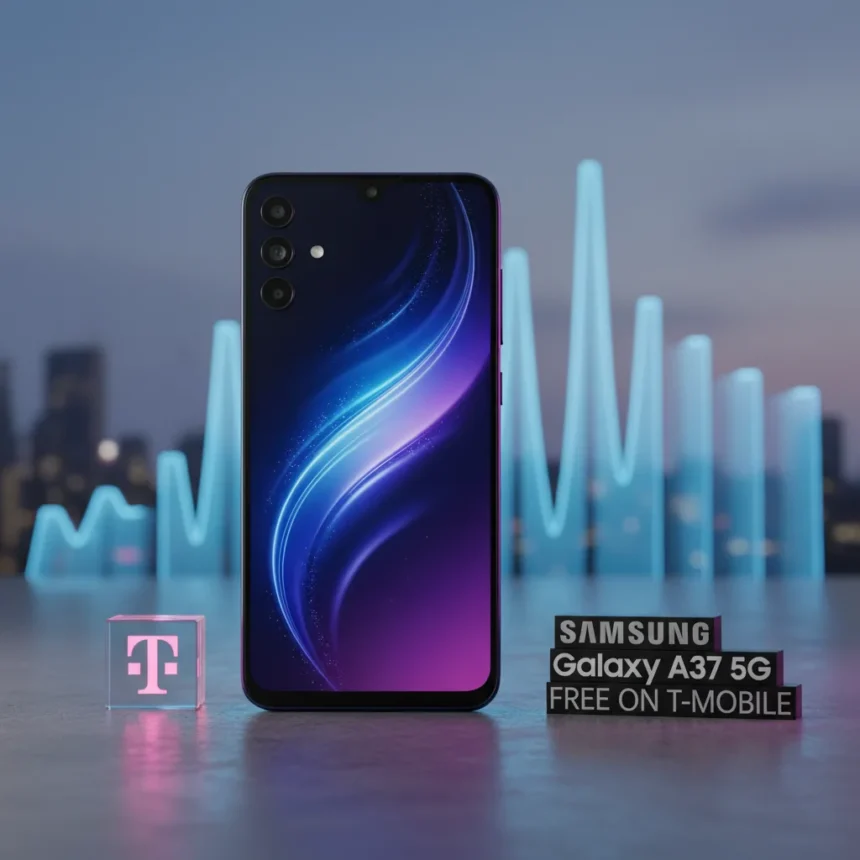 Galaxy A37 5G: Flagship Display, Midrange Price—Free on T-Mobile — AI-generated illustration