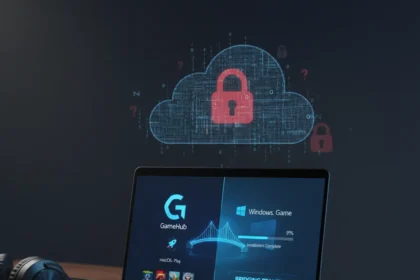 GameHub turns MacBook Pro gaming from impossible to playable — AI-generated illustration