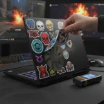 Gaming laptop overheating? Check your decorative stickers first — AI-generated illustration