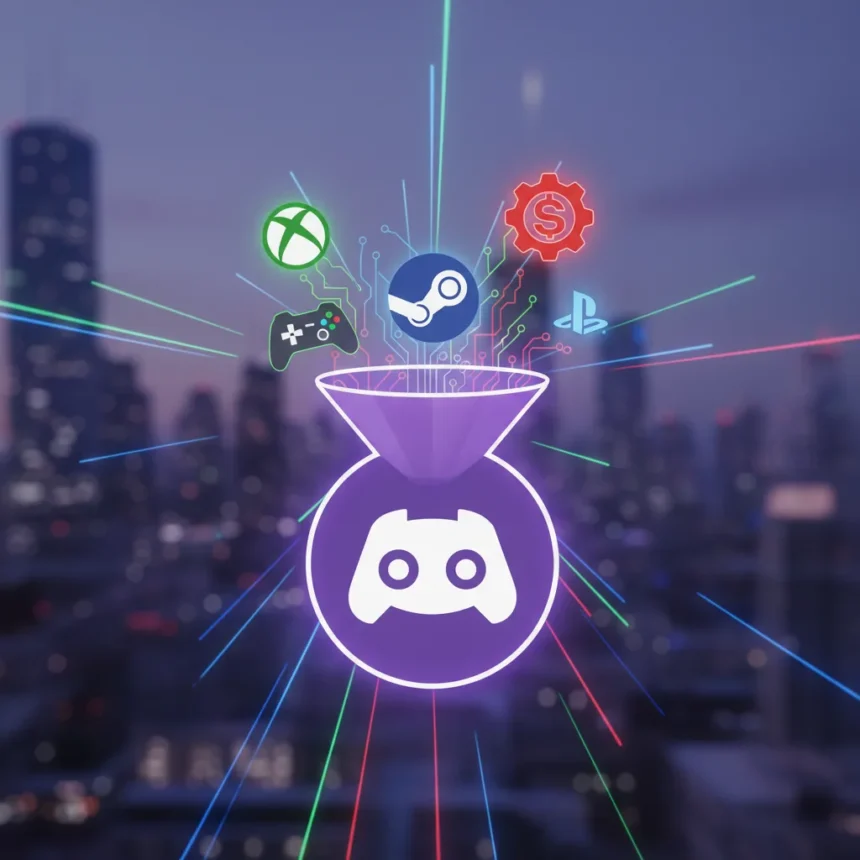 Gaming platforms surrendered social to Discord — AI-generated illustration