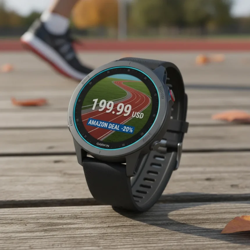Garmin Forerunner 165 hits $199.99 — best budget running watch deal — AI-generated illustration