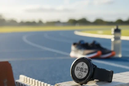 Garmin Forerunner 55 entry-level watch discounted for marathon season — AI-generated illustration