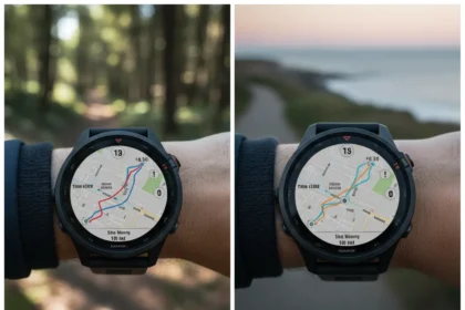 Garmin Forerunner 970 vs Coros Pace 4 GPS accuracy — AI-generated illustration