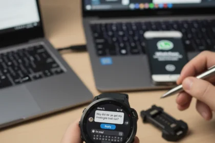 Garmin WhatsApp support finally arrives for newer watches — AI-generated illustration
