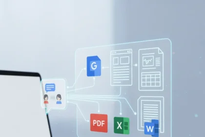 Gemini now generates PDFs and Word docs directly in chat — AI-generated illustration
