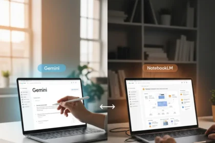 Gemini Notebooks vs NotebookLM: When to use each — AI-generated illustration