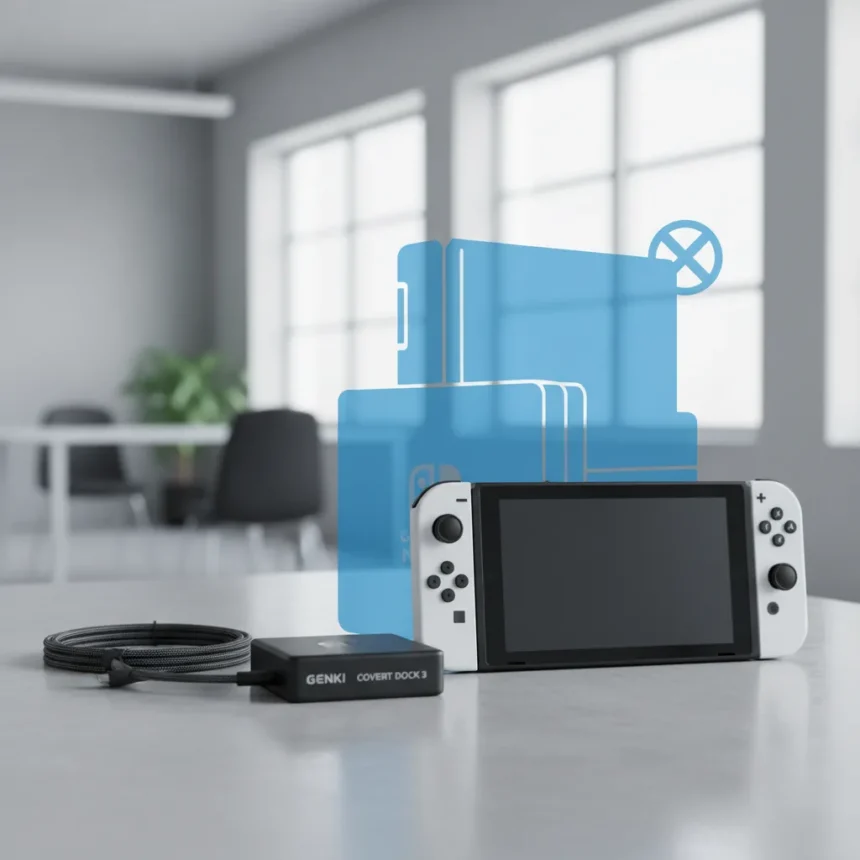 Genki Covert Dock 3 beats Nintendo's official Switch 2 dock — AI-generated illustration