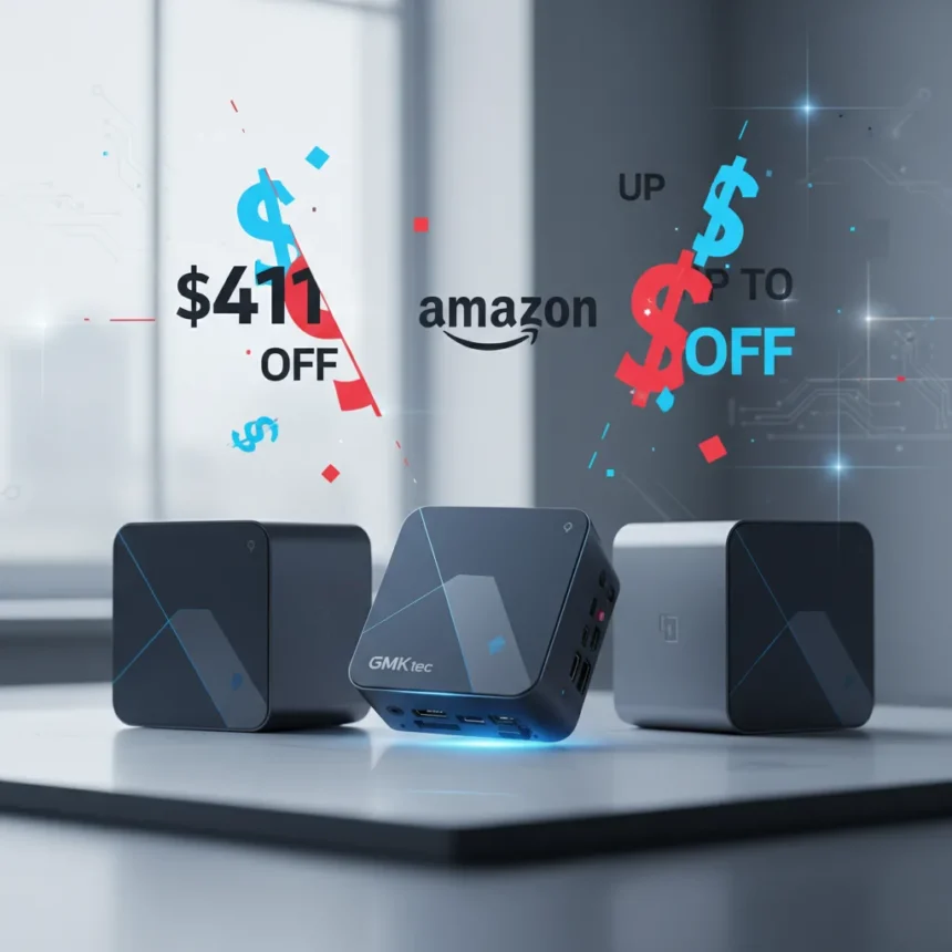 GMKtec mini PC deals on Amazon hit deep discounts — AI-generated illustration