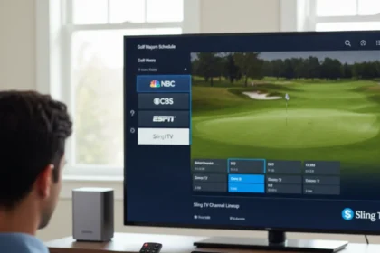 Watching Golf Majors on Sling TV Isn't Straightforward — AI-generated illustration