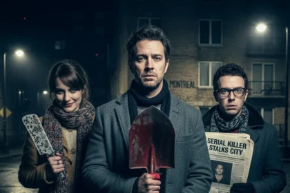 Good Neighbours is a dark comedy thriller hiding on Prime Video — AI-generated illustration