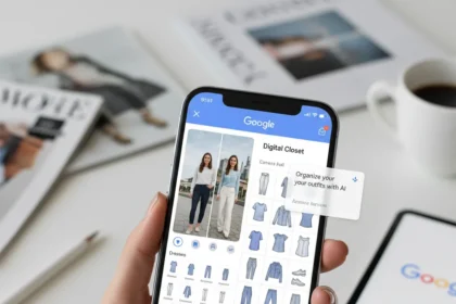Google's AI wardrobe feature transforms your camera roll into a digital closet — AI-generated illustration