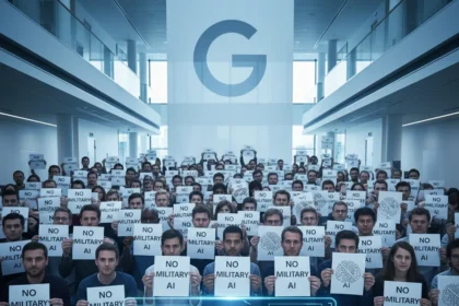 Google employees reject military AI deal as Pentagon pressure escalates — AI-generated illustration