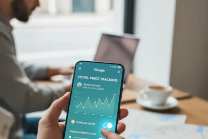 Google hotel price tracking expands with new Android features — AI-generated illustration