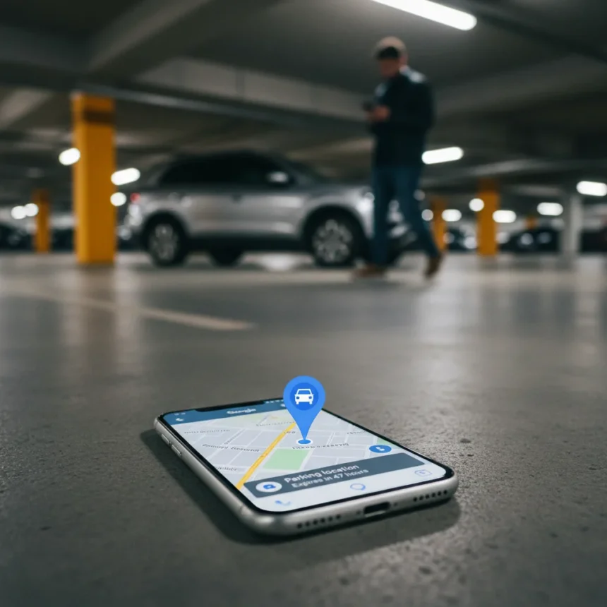 Google Maps parking features that actually save time — AI-generated illustration