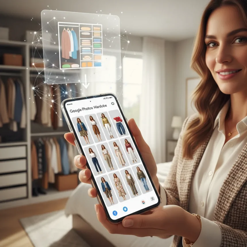 Google Photos Wardrobe transforms outfit chaos into AI-powered clarity — AI-generated illustration
