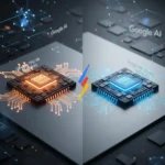 Google TPU V8 strategy splits chips for training and inference — AI-generated illustration