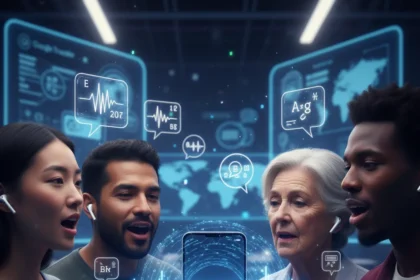 Google Translate at 20: AI Speech Practice Changes Language Learning — AI-generated illustration