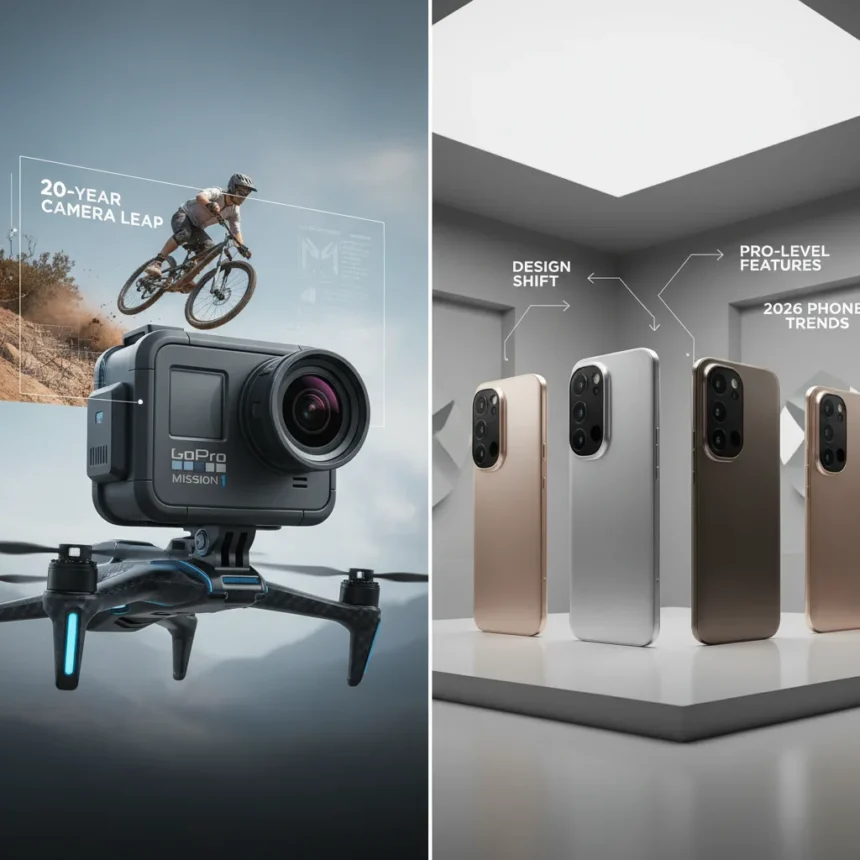 Tech's biggest week: GoPro's 20-year camera leap and 2026's design shift — AI-generated illustration