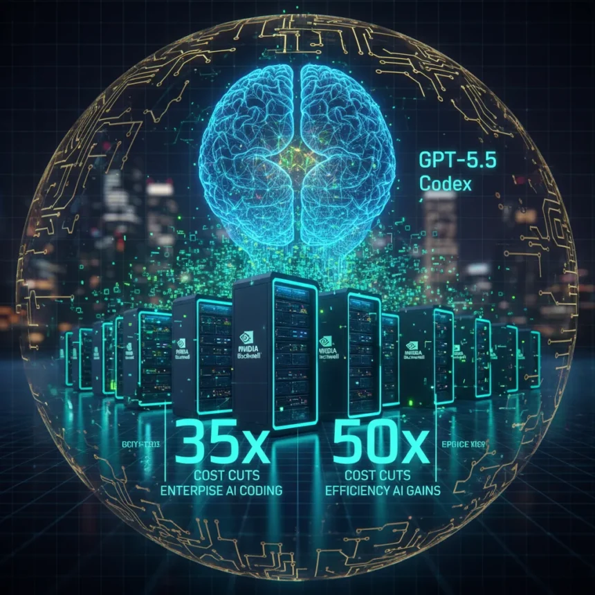 GPT-5.5 Codex Cuts Enterprise AI Costs by 35x on Nvidia Blackwell — AI-generated illustration