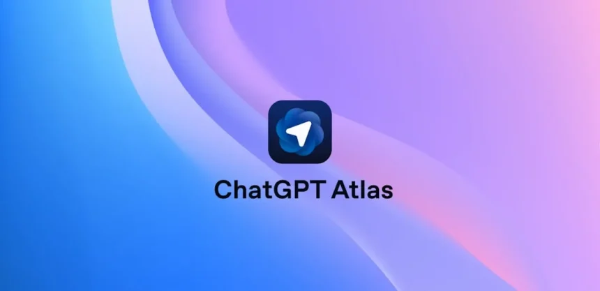 Chatgpt atlas app icon on abstract background