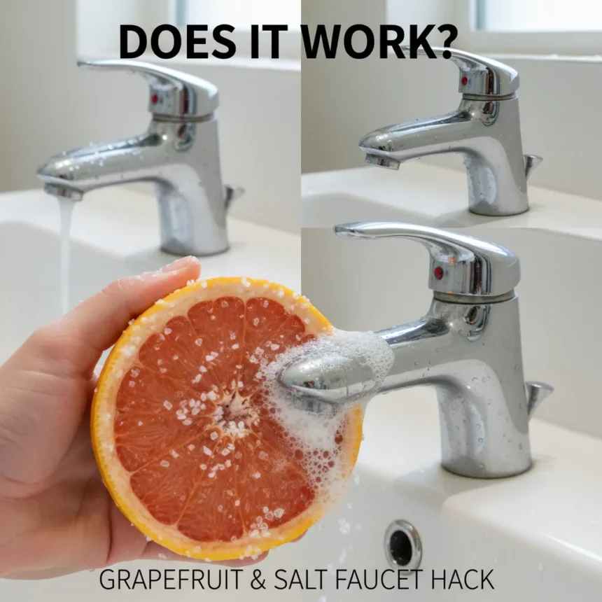 Grapefruit and salt faucet hack: does it actually work?