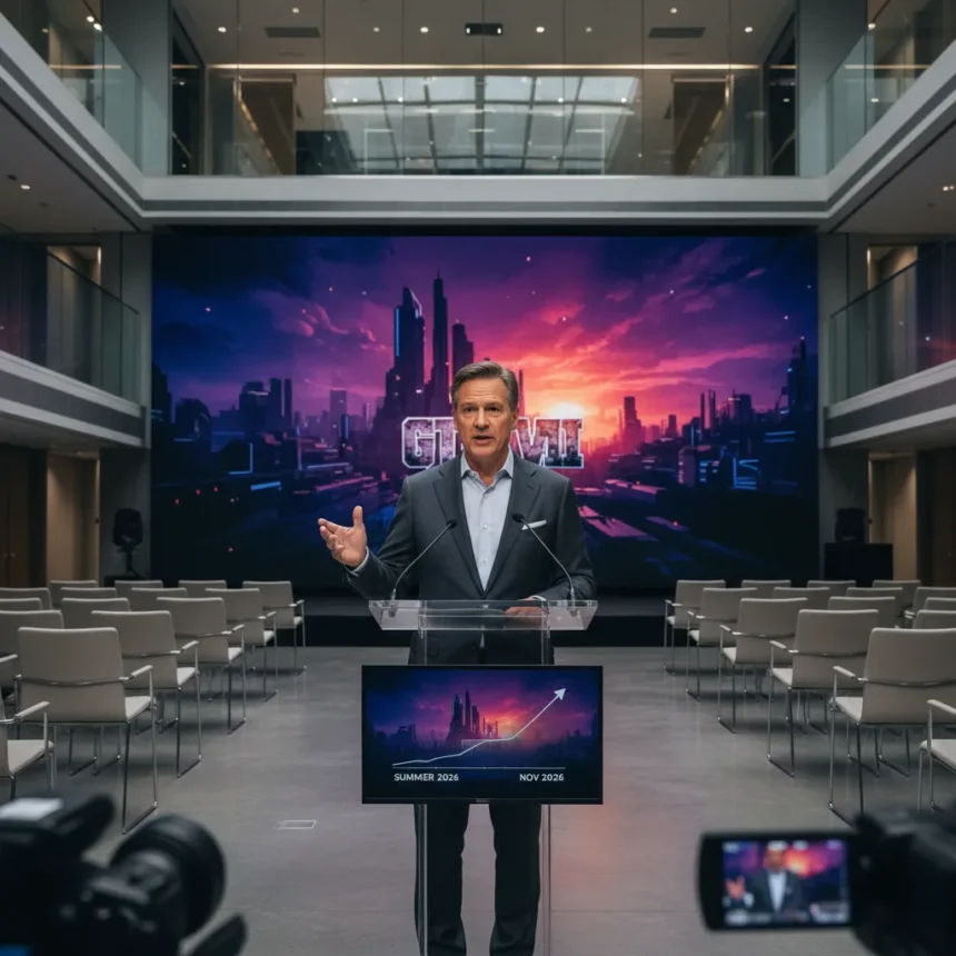 GTA 6 marketing starts soon, Take-Two CEO confirms — AI-generated illustration