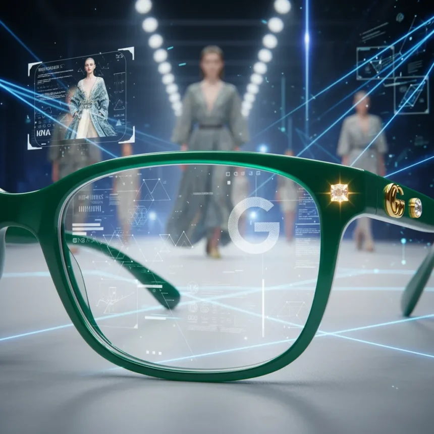 Gucci and Google's smart glasses bet signals luxury's AI gamble — AI-generated illustration