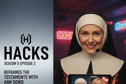 Hacks Season 5 Episode 2 Reframes The Testaments With Ann Dowd — AI-generated illustration