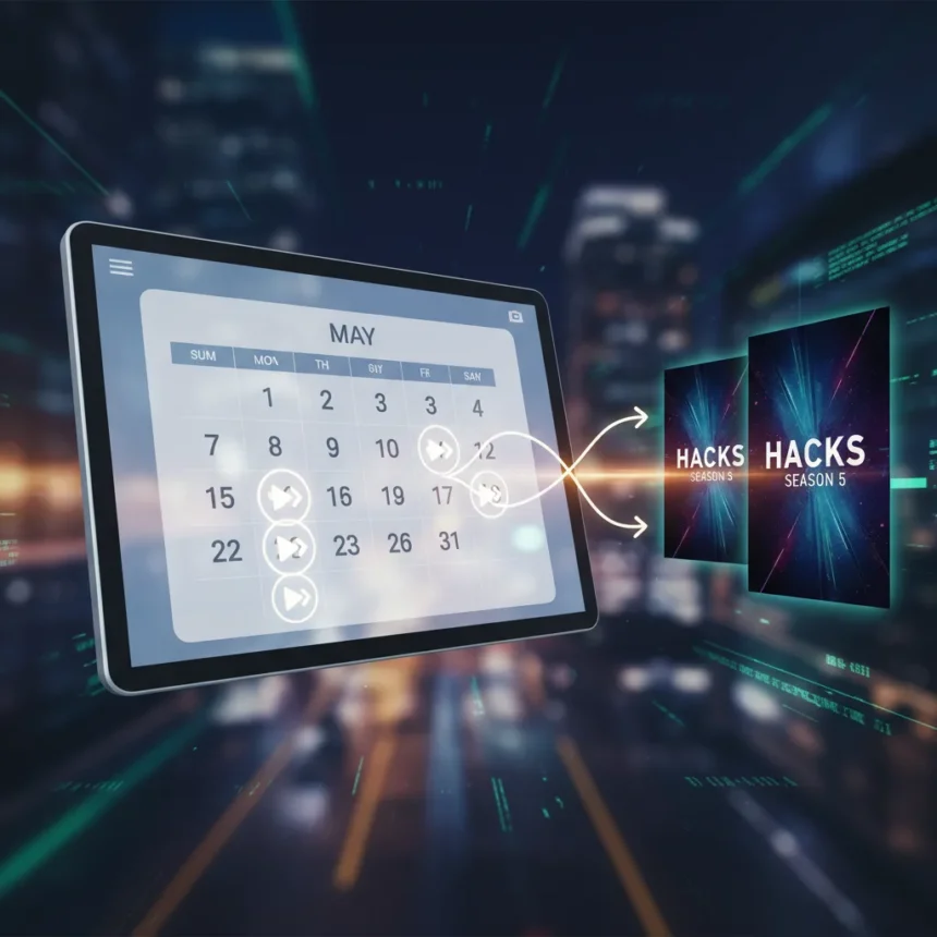 Hacks season 5 schedule shift: Double episodes coming in May — AI-generated illustration