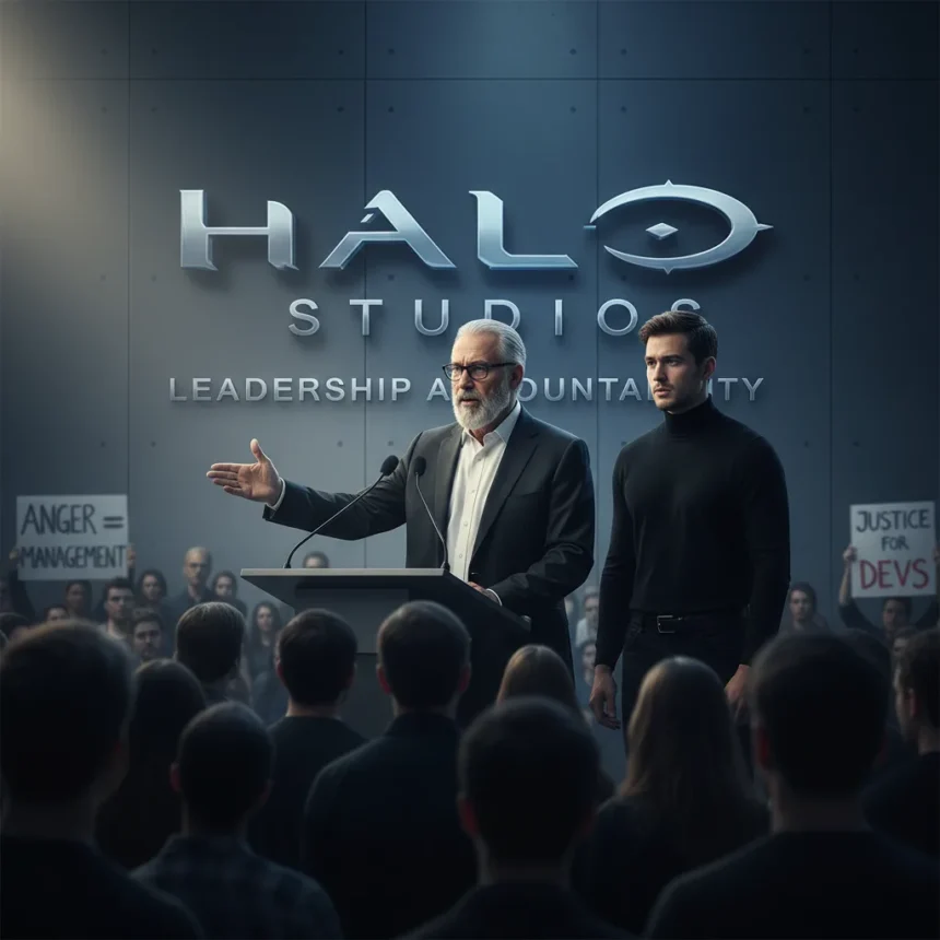 Halo Studios leadership must face accountability, says former art director — AI-generated illustration