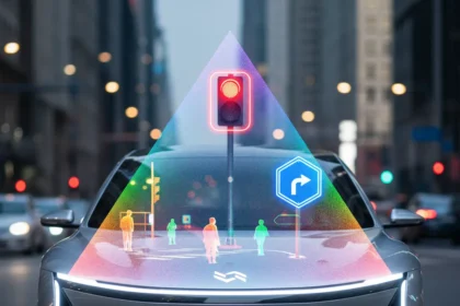 Hesai's Color Lidar Breakthrough Transforms Autonomous Driving Perception — AI-generated illustration