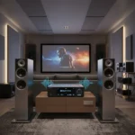 Home cinema speaker packages and AV receivers dominate 2026 — AI-generated illustration