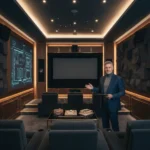 Home theater design beats equipment every time, says award-winning designer — AI-generated illustration