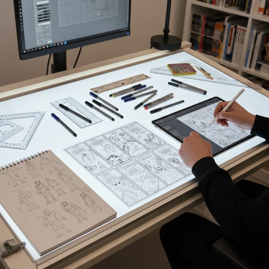 How to draw comic panels: 12 pro techniques for clarity — AI-generated illustration